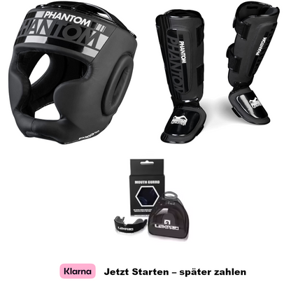 Phantom Athletics Apex Hybrid Set - Kopfschutz, Schienbeinschutz + Mundschutz